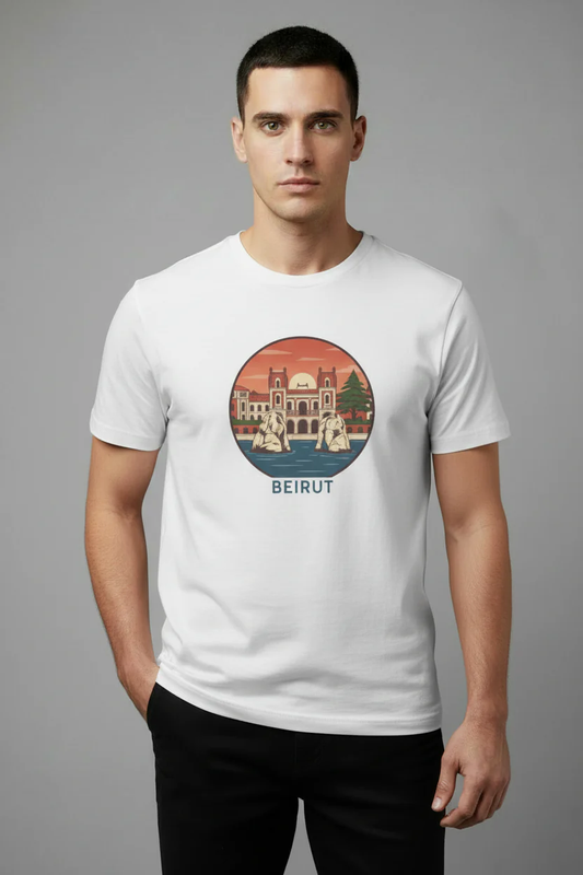 Beirut Vintage Landmark T-Shirt — Retro Cityscape Tee