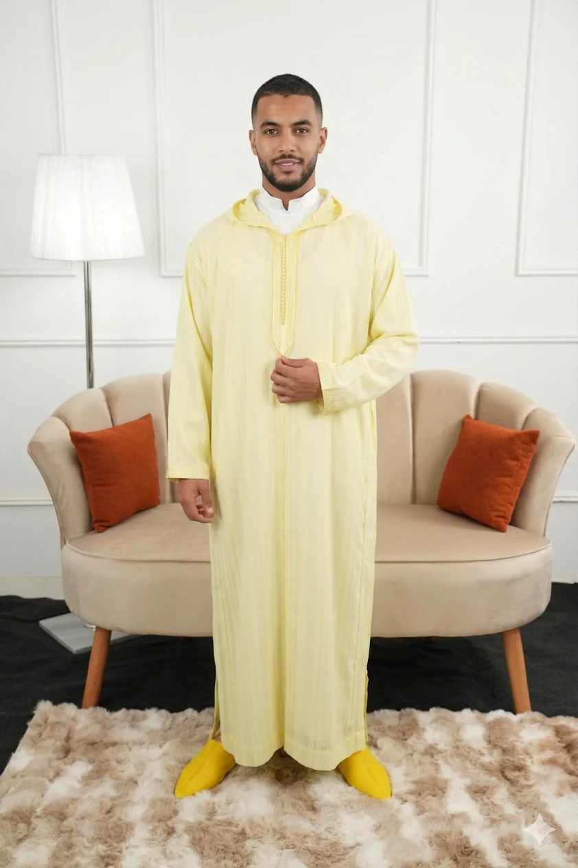Jellaba Moussline rayures