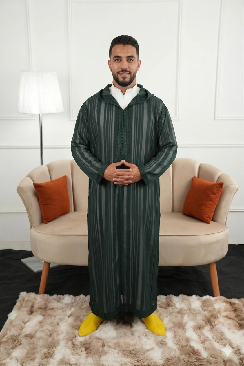 Jellaba Moussline rayures