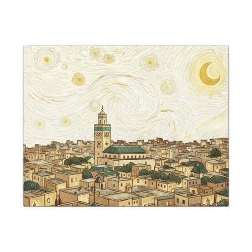 Starry Night-Inspired Mosque Toile mate