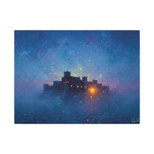 Tableau sur toile mate « Forteresse de la Nuit Étoilée »