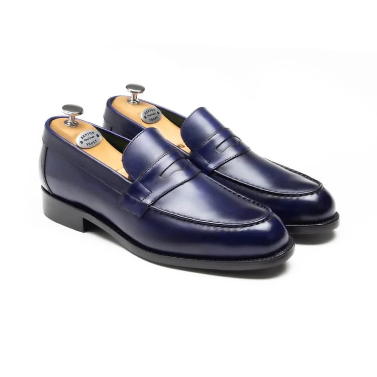 Mocassins Bleu cuir