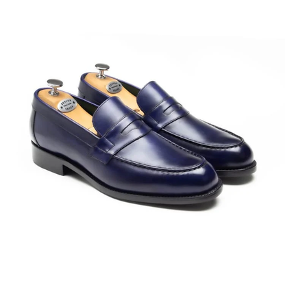 Mocassins Bleu cuir