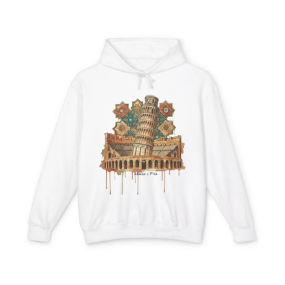 Tower of Pisa Vintage Art Hoodie — Retro Italy Travel
