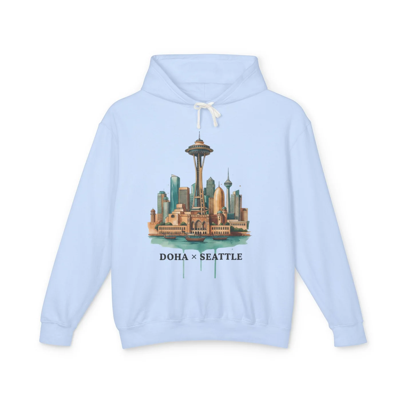 Doha x Seattle Skyline Hoodie
