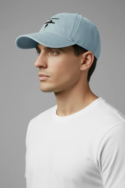 Casquette en jean brodée pingouin nihiliste